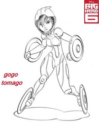 coloriage les nouveaux heros gogo tomago